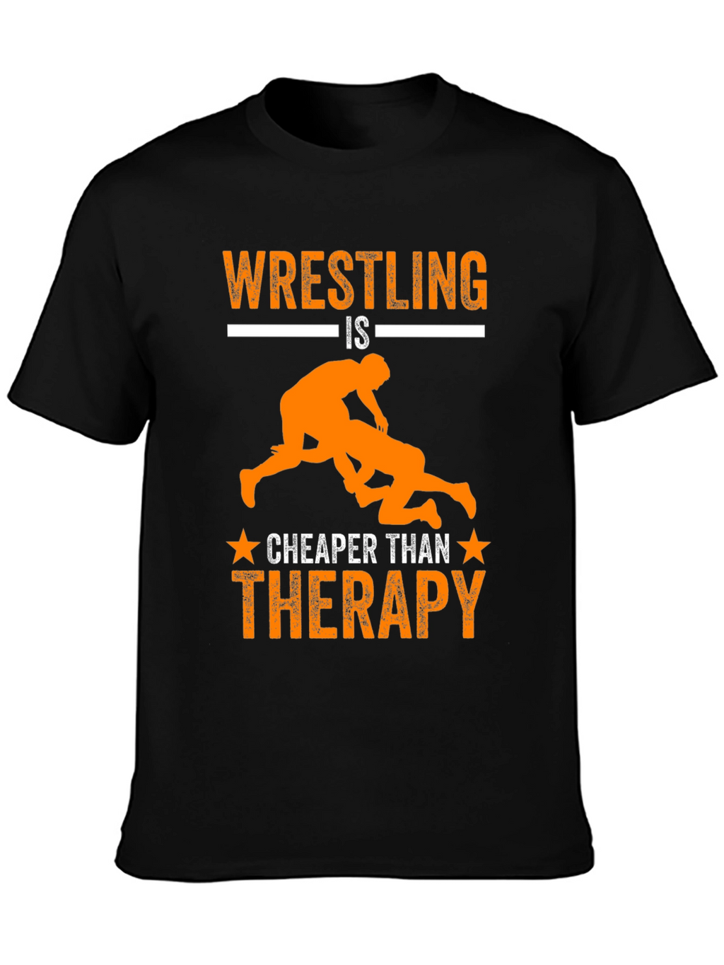 Wrestling is Cheaper Than Therapy Graphic Tee