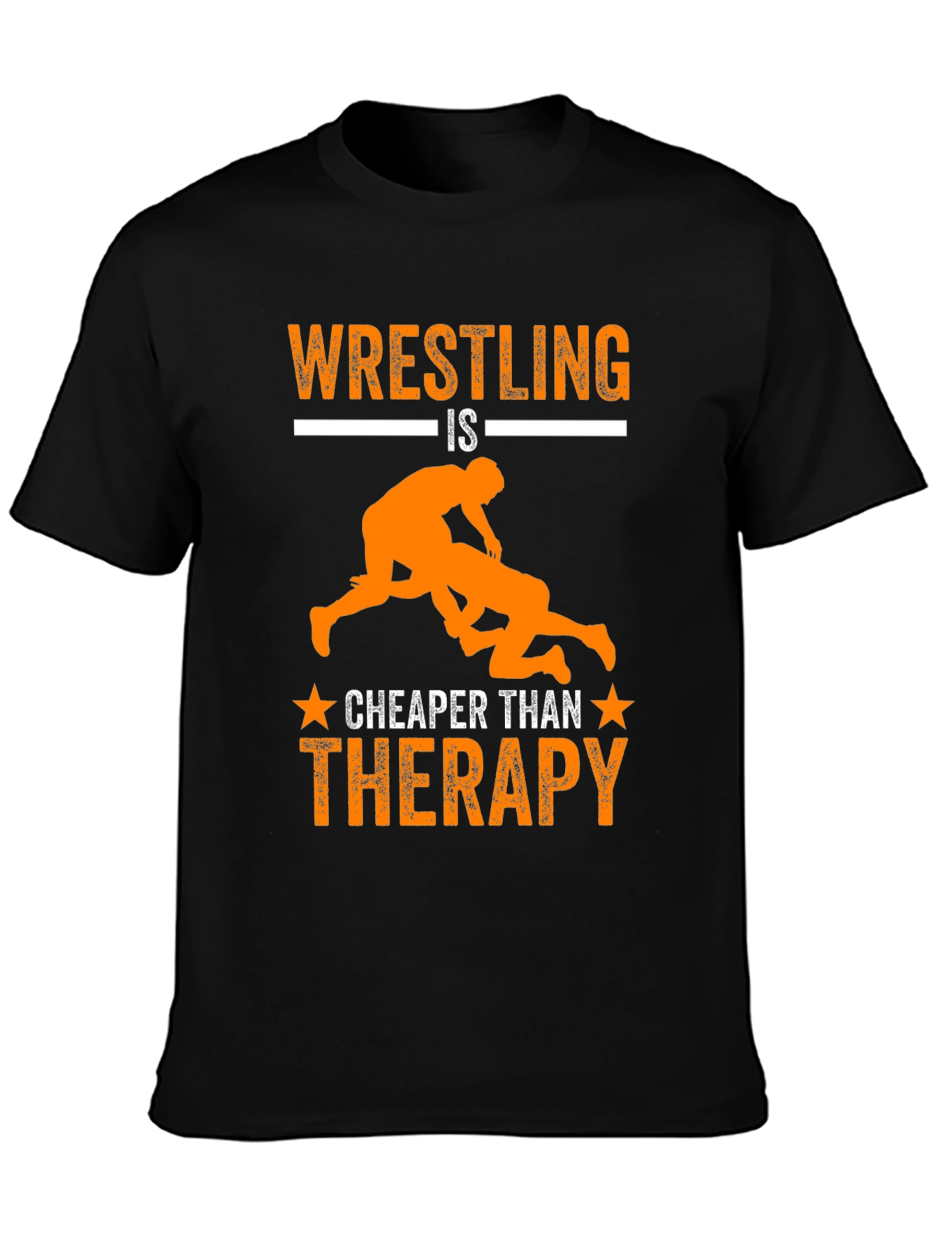 Wrestling is Cheaper Than Therapy Graphic Tee