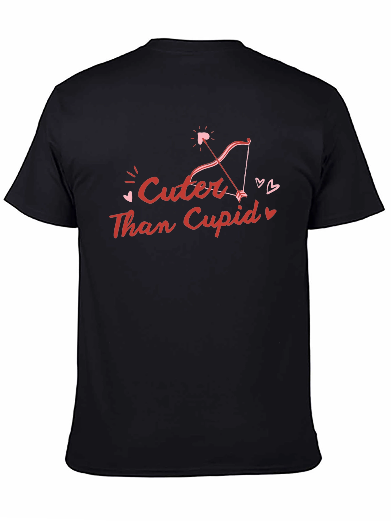 Cuter Than Cupid Valentines Day Black T-Shirt