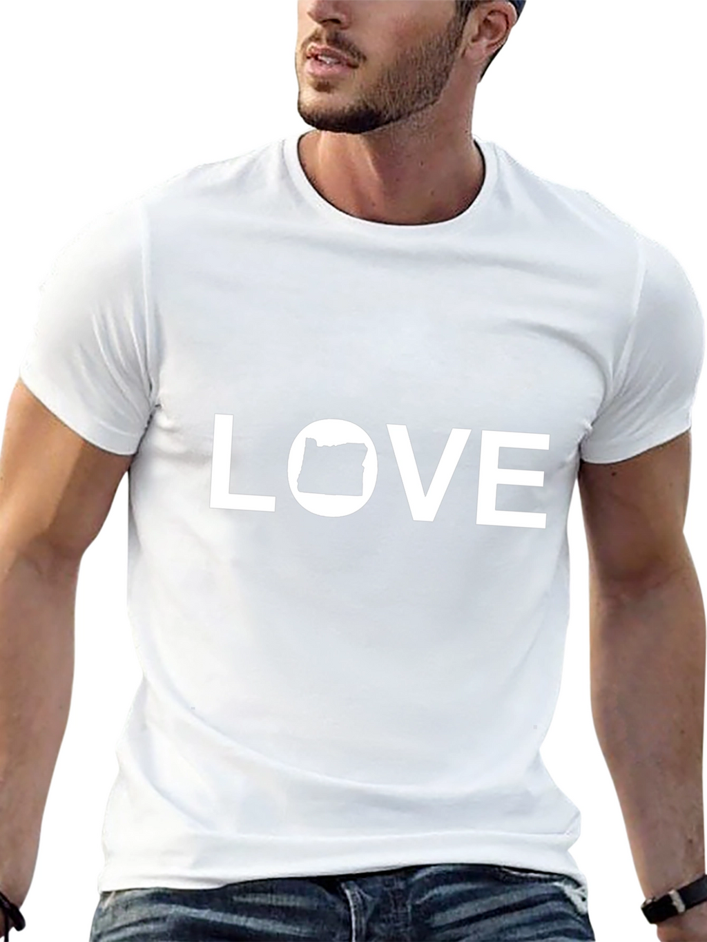 Oregon Love Black Graphic T-Shirt