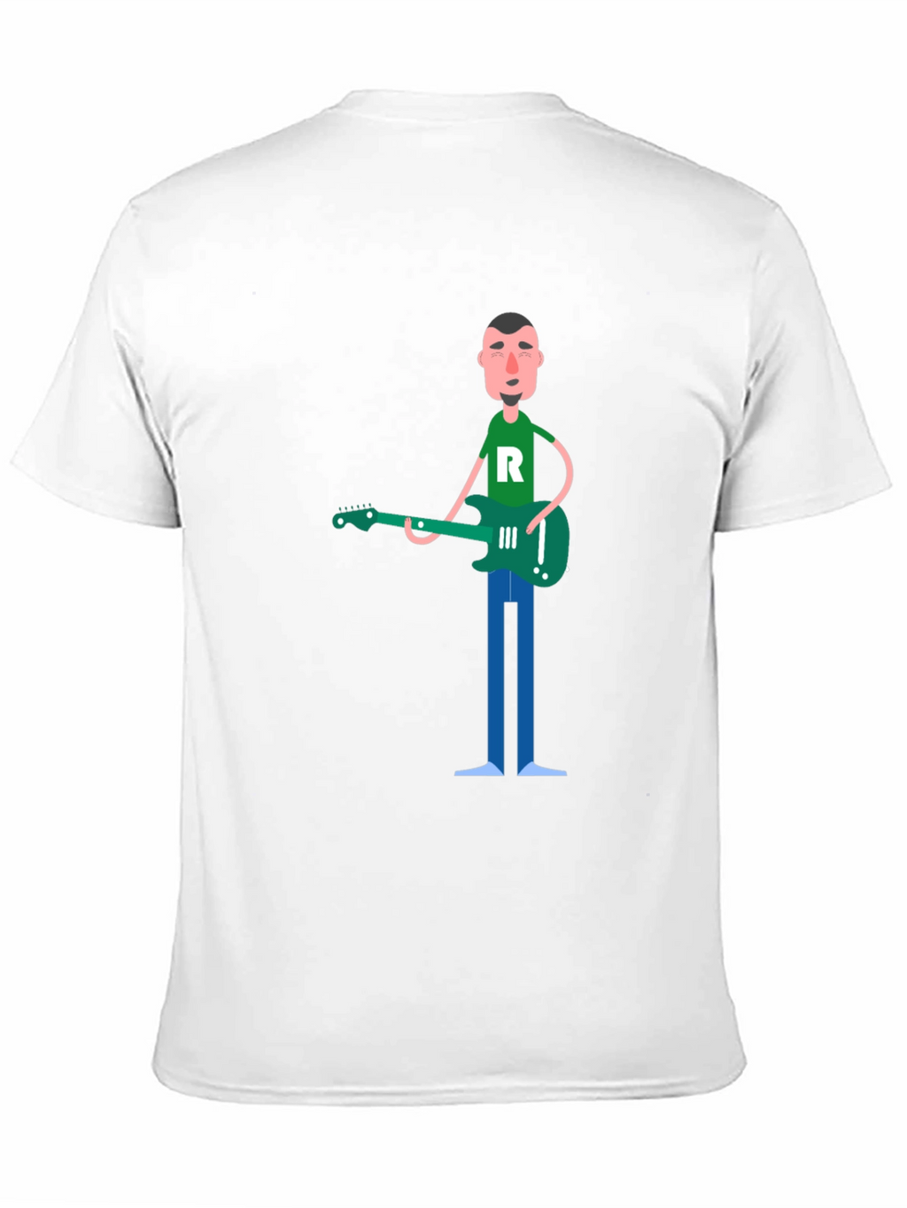 Cartoon Guitarist Graphic T-Shirt