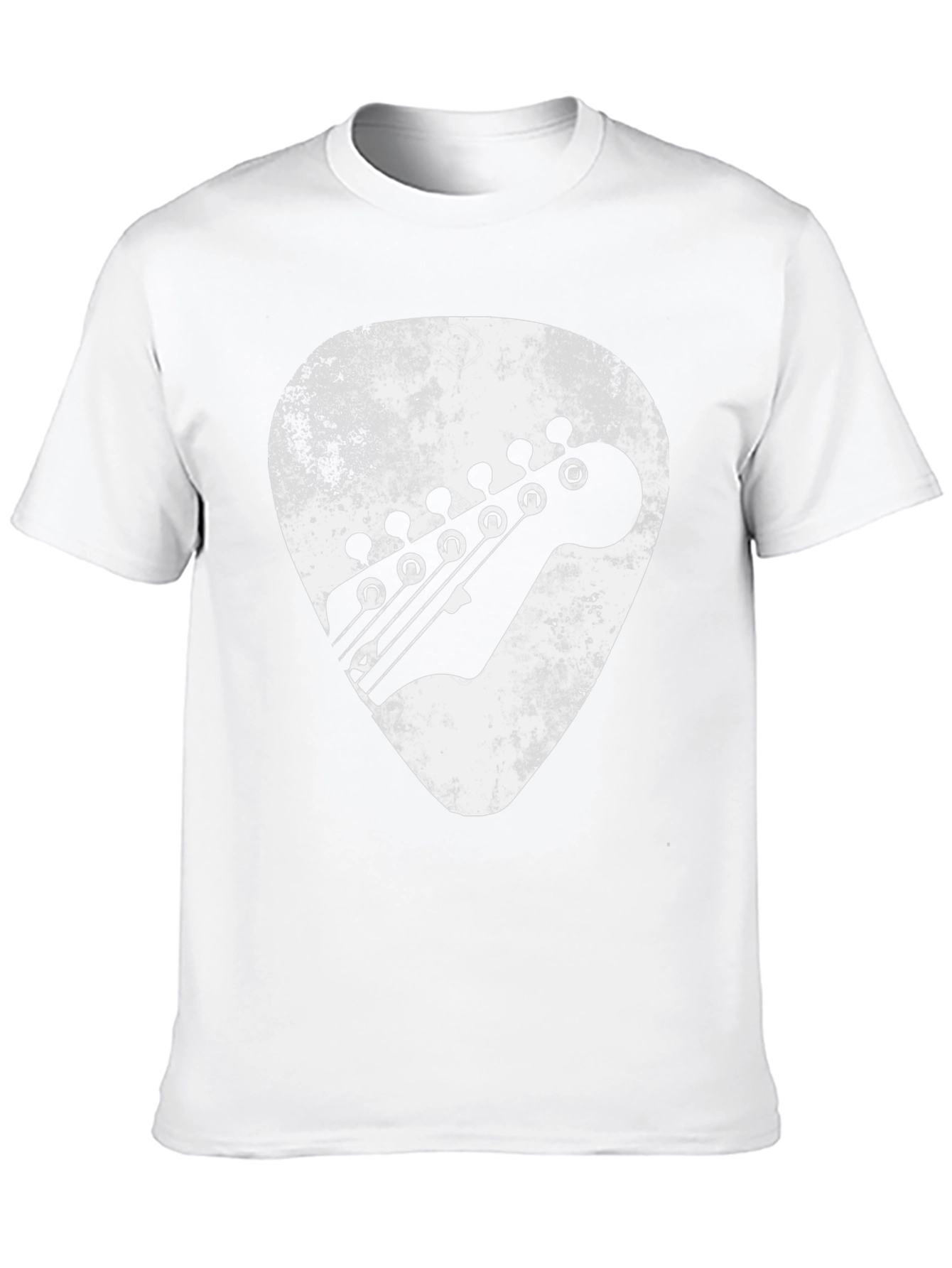 Guitar Pick Headstock Graphic Tee - Black