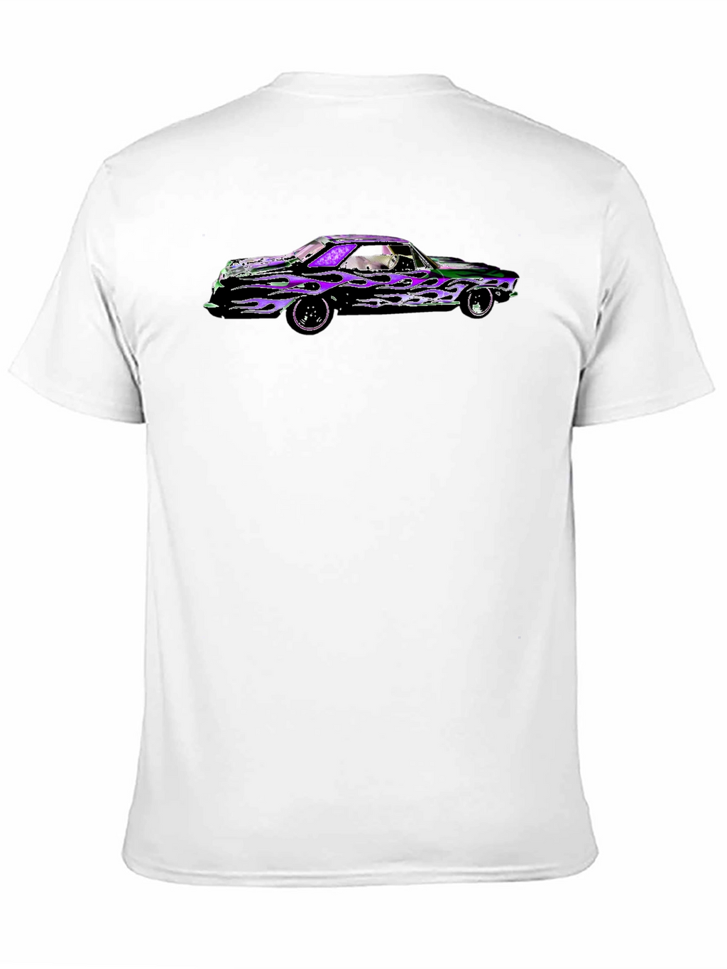 Flame Car Graphic Black T-Shirt