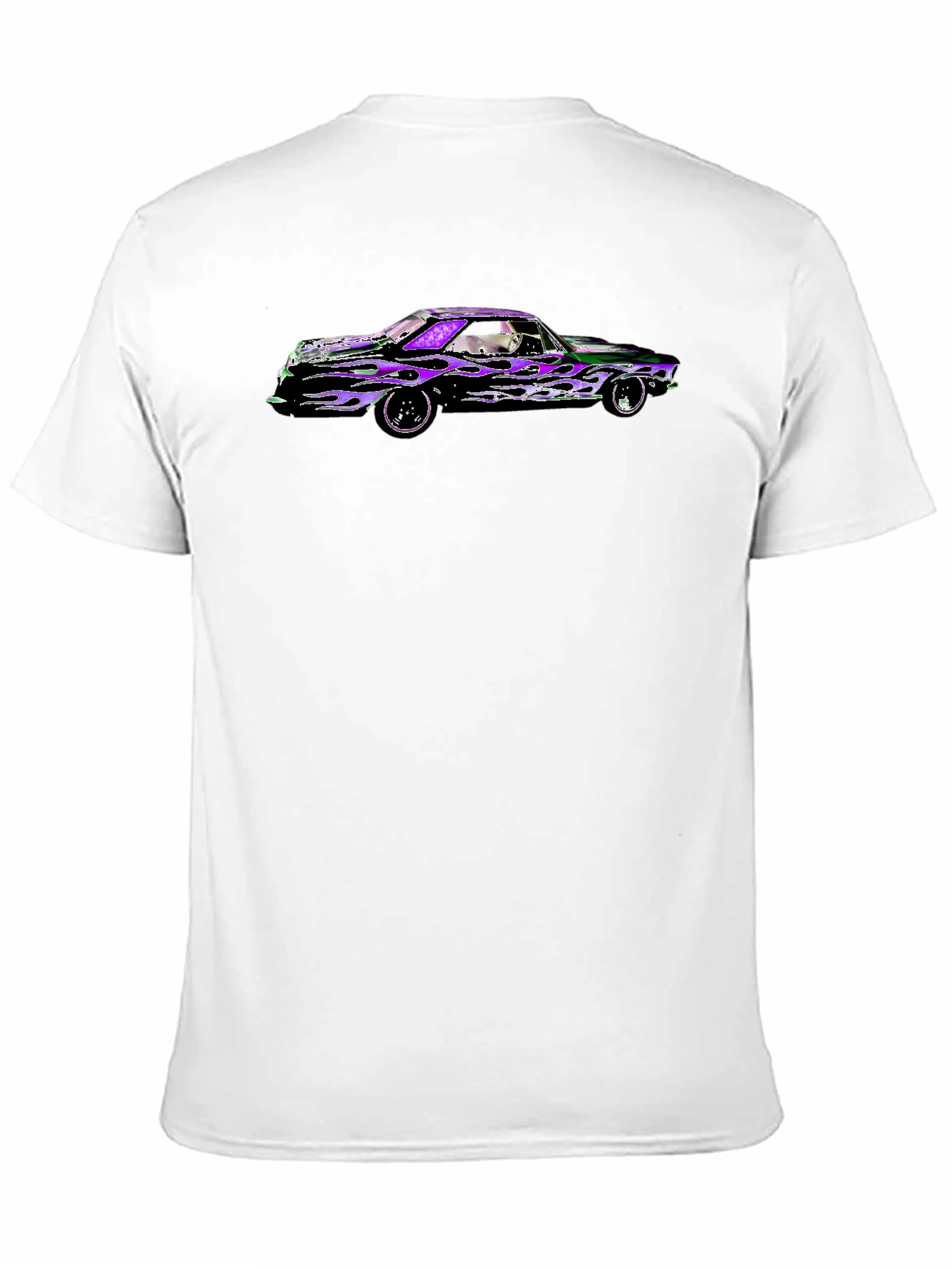Flame Car Graphic Black T-Shirt