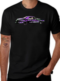 Flame Car Graphic Black T-Shirt