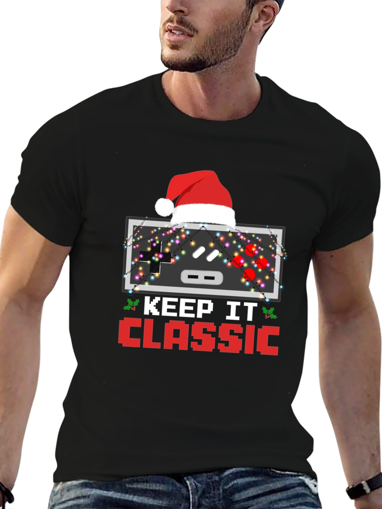 Keep It Classic Retro Santa Controller T-Shirt