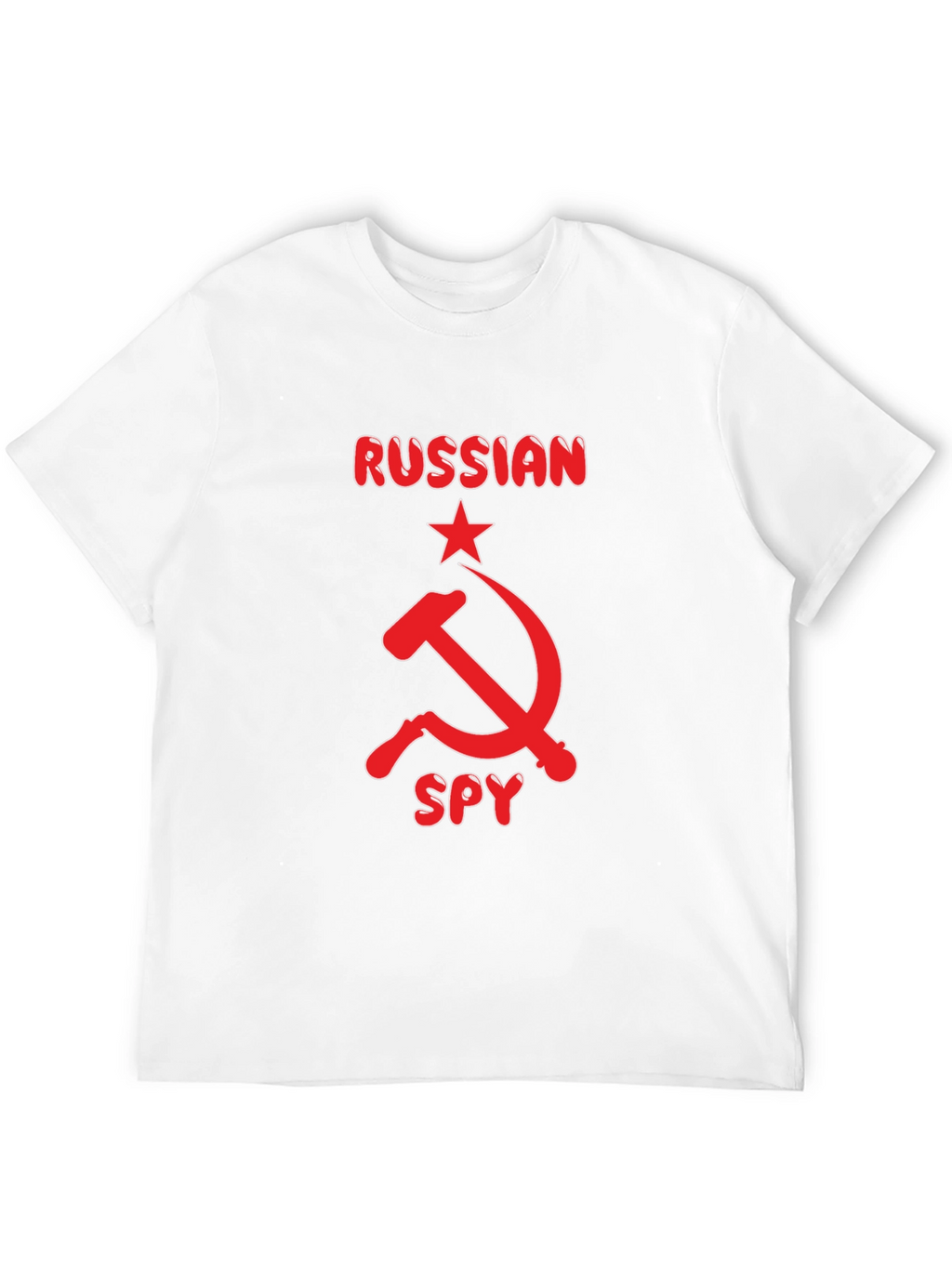 Russian Spy Graphic Tee - Black Cotton T-Shirt
