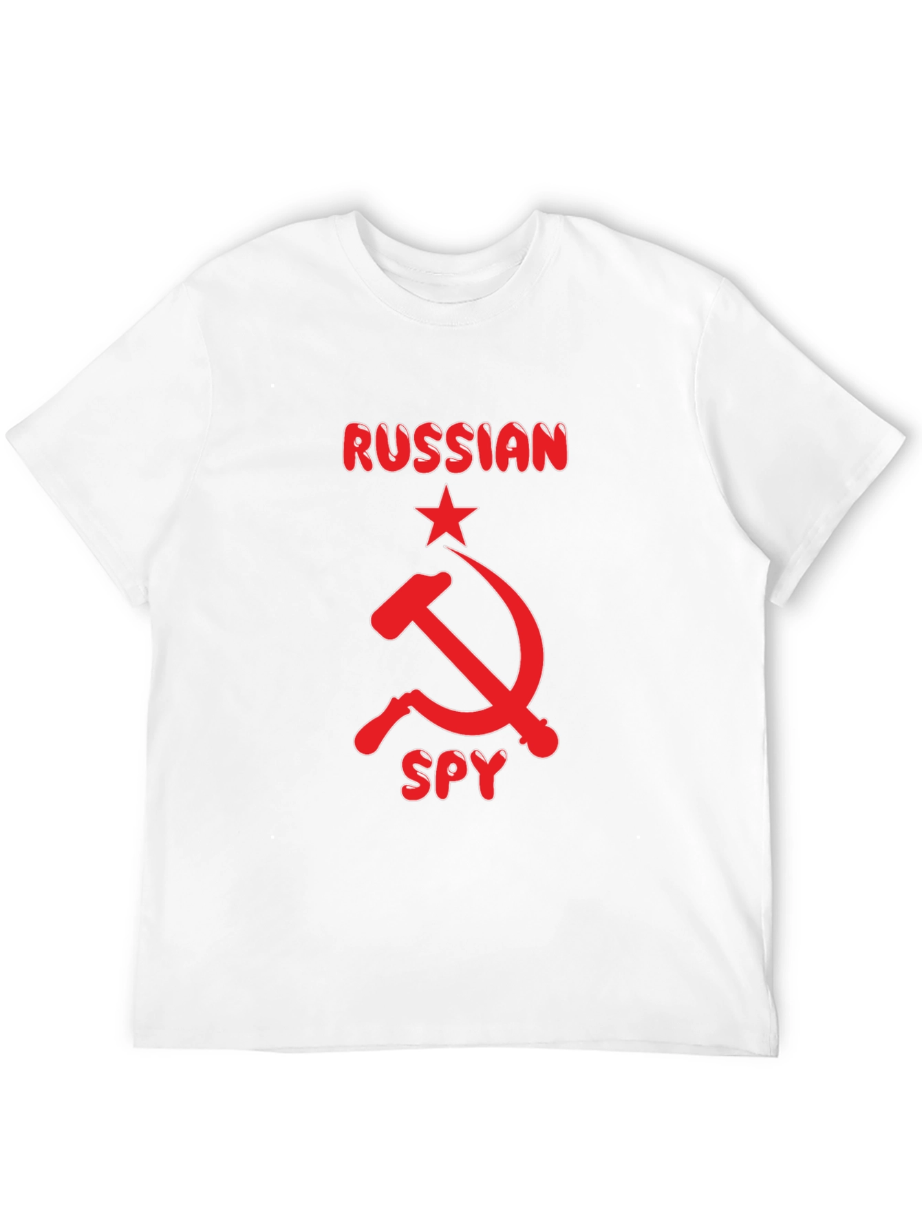 Russian Spy Graphic Tee - Black Cotton T-Shirt