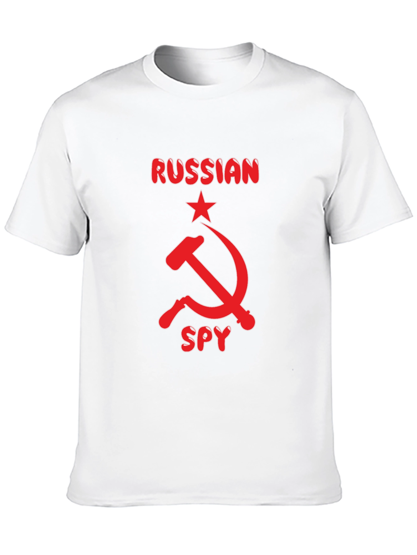 Russian Spy Graphic Tee - Black Cotton T-Shirt