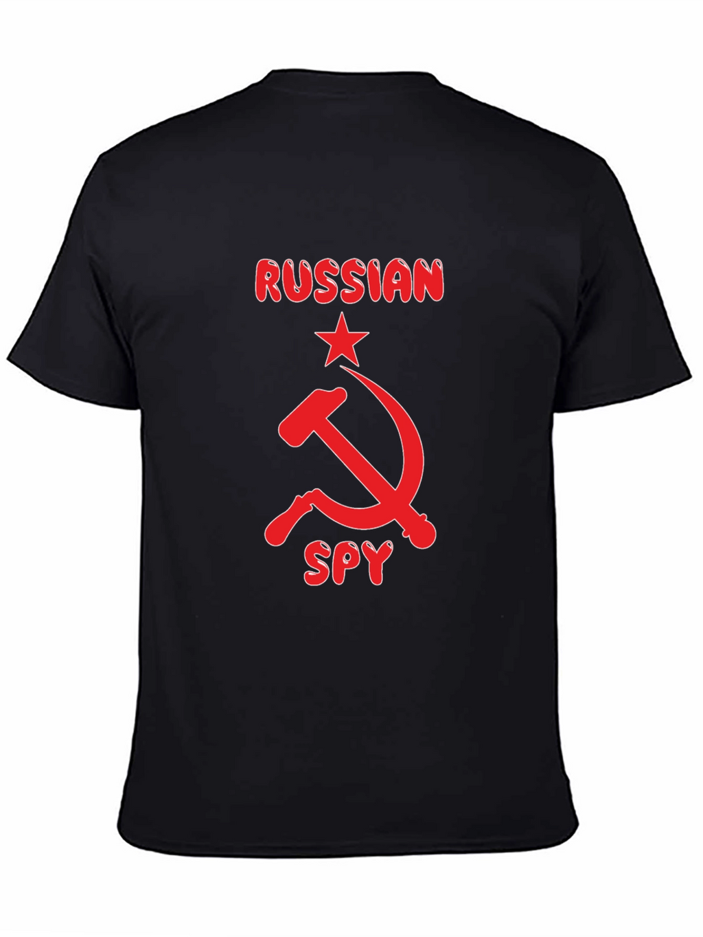Russian Spy Graphic Tee - Black Cotton T-Shirt