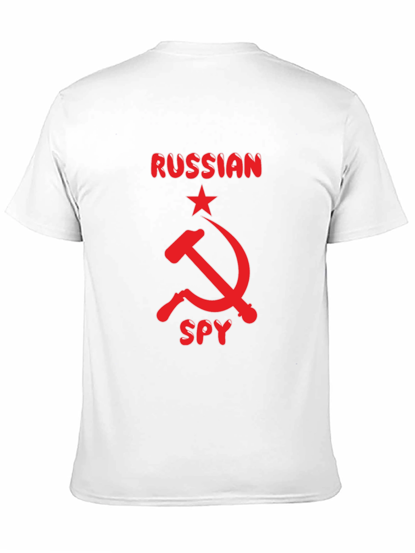 Russian Spy Graphic Tee - Black Cotton T-Shirt