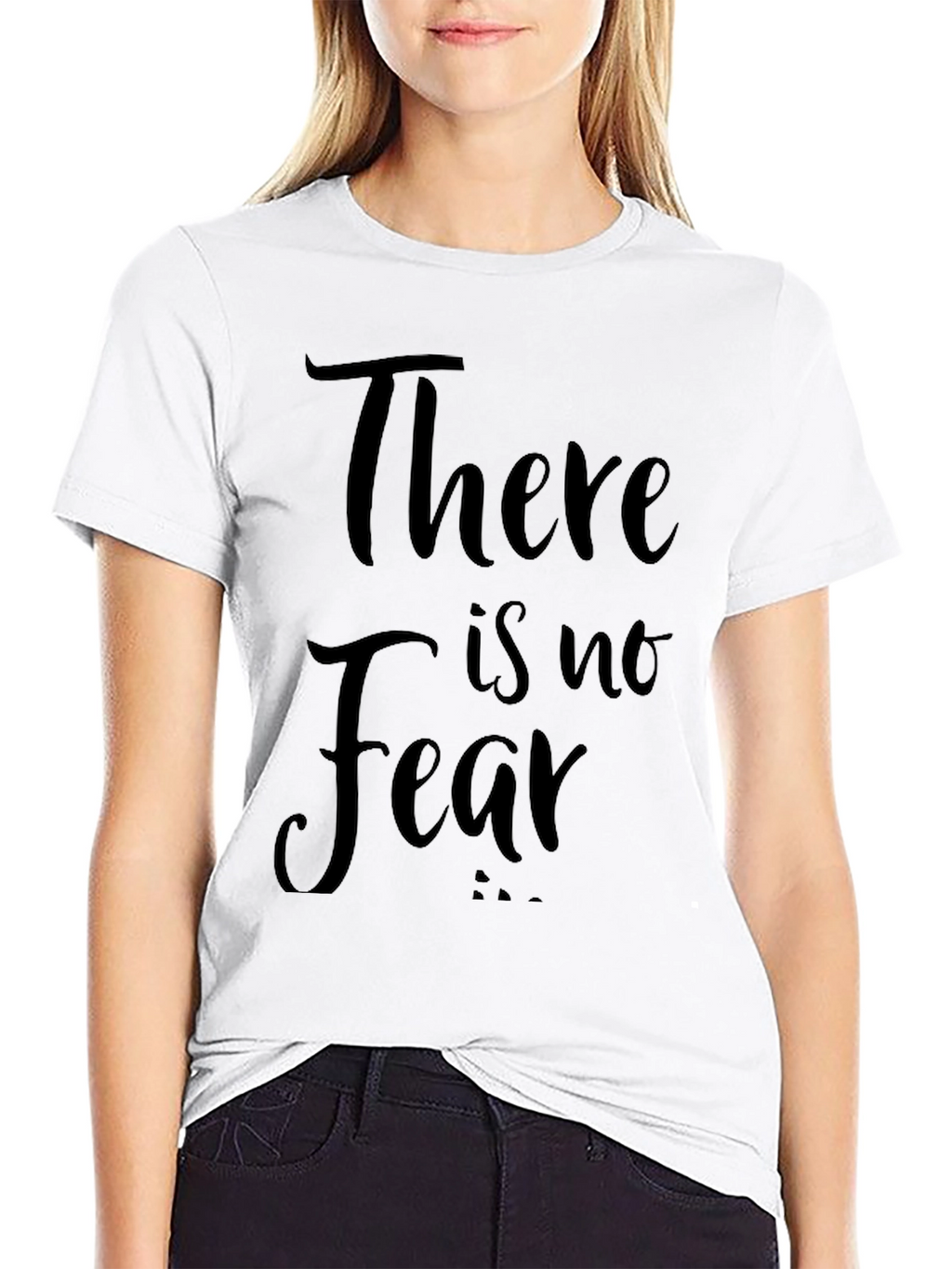 There is No Fear - Black Graphic T-Shirt