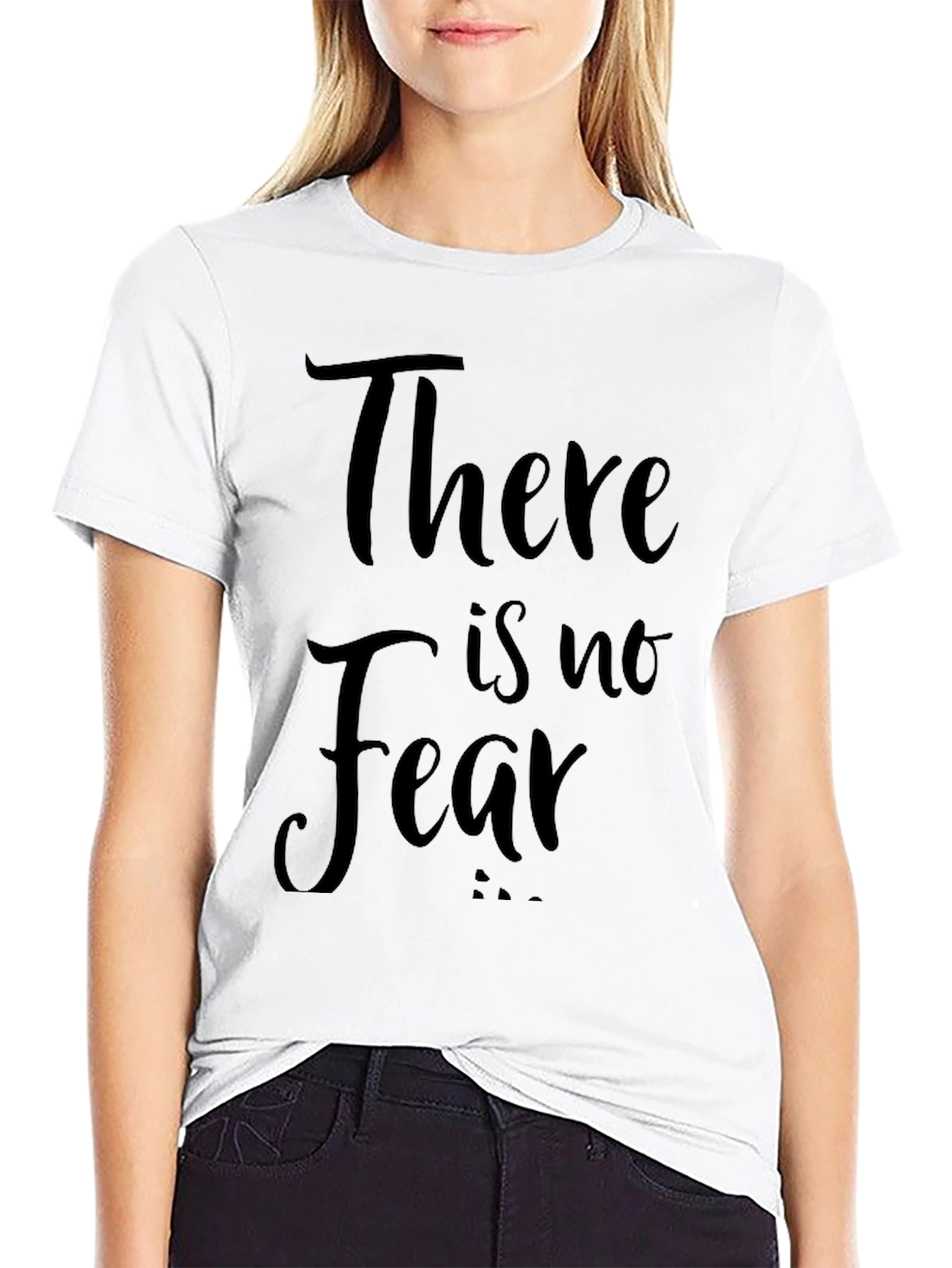There is No Fear - Black Graphic T-Shirt