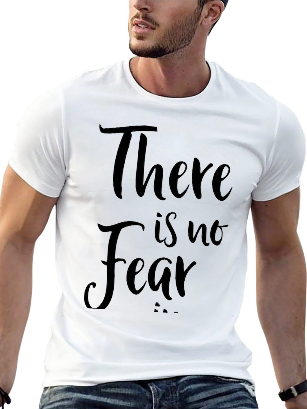 There is No Fear - Black Graphic T-Shirt