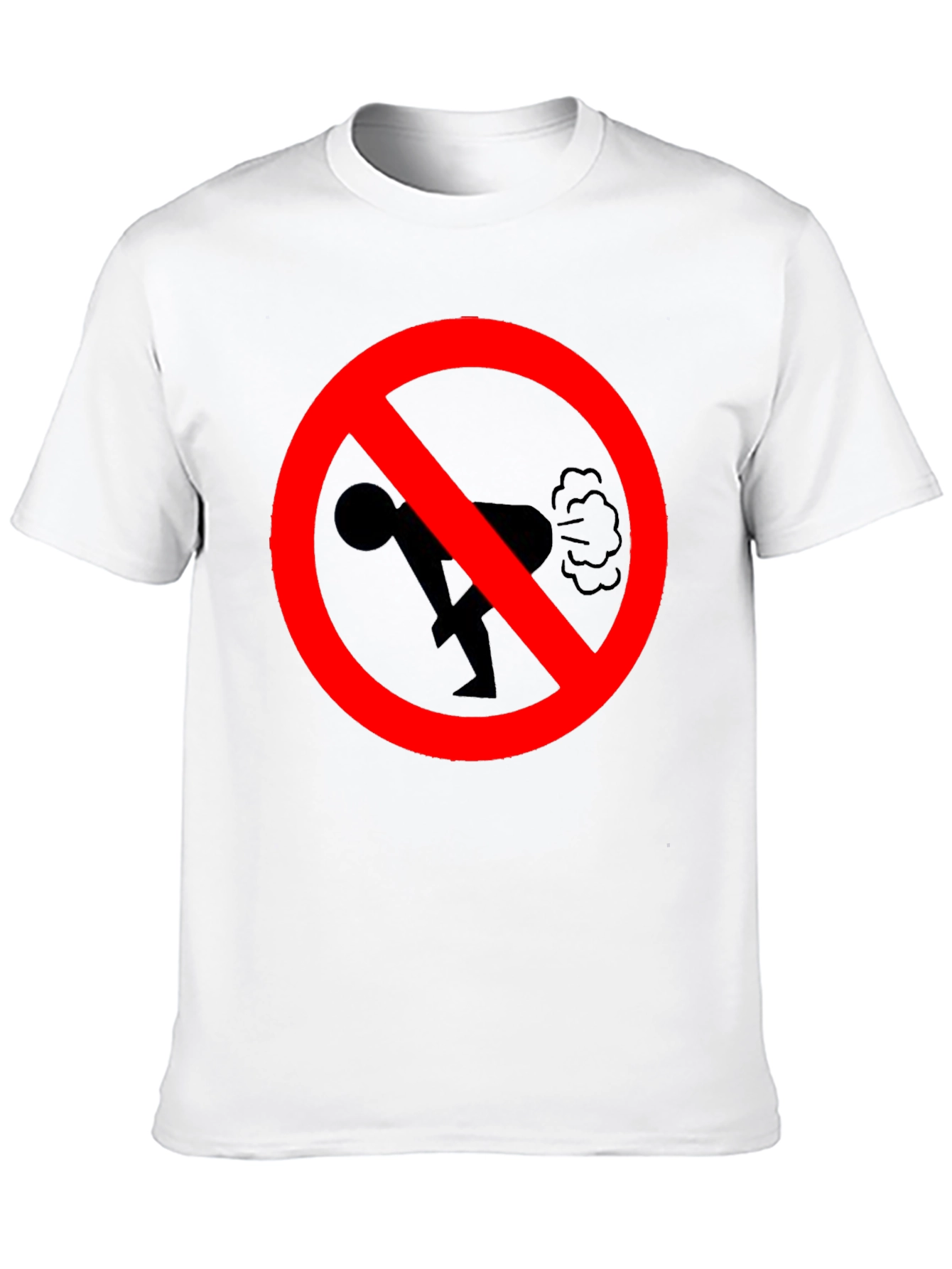 No Farting Black T-Shirt - Novelty Graphic Tee