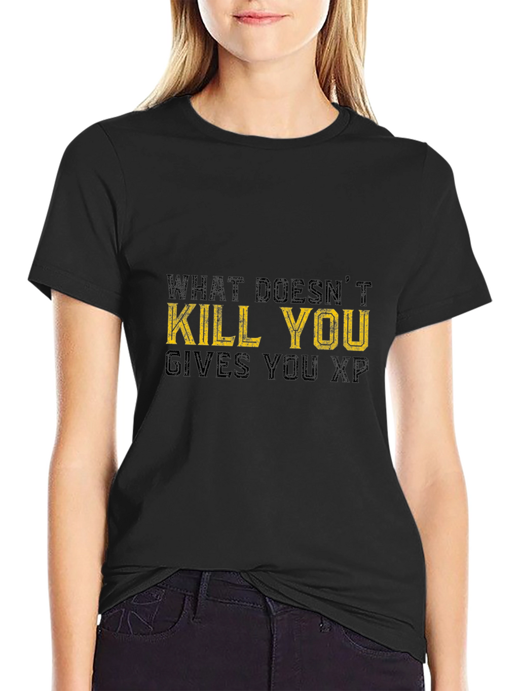 What Doesnt Kill You Gives You XP Black T-Shirt