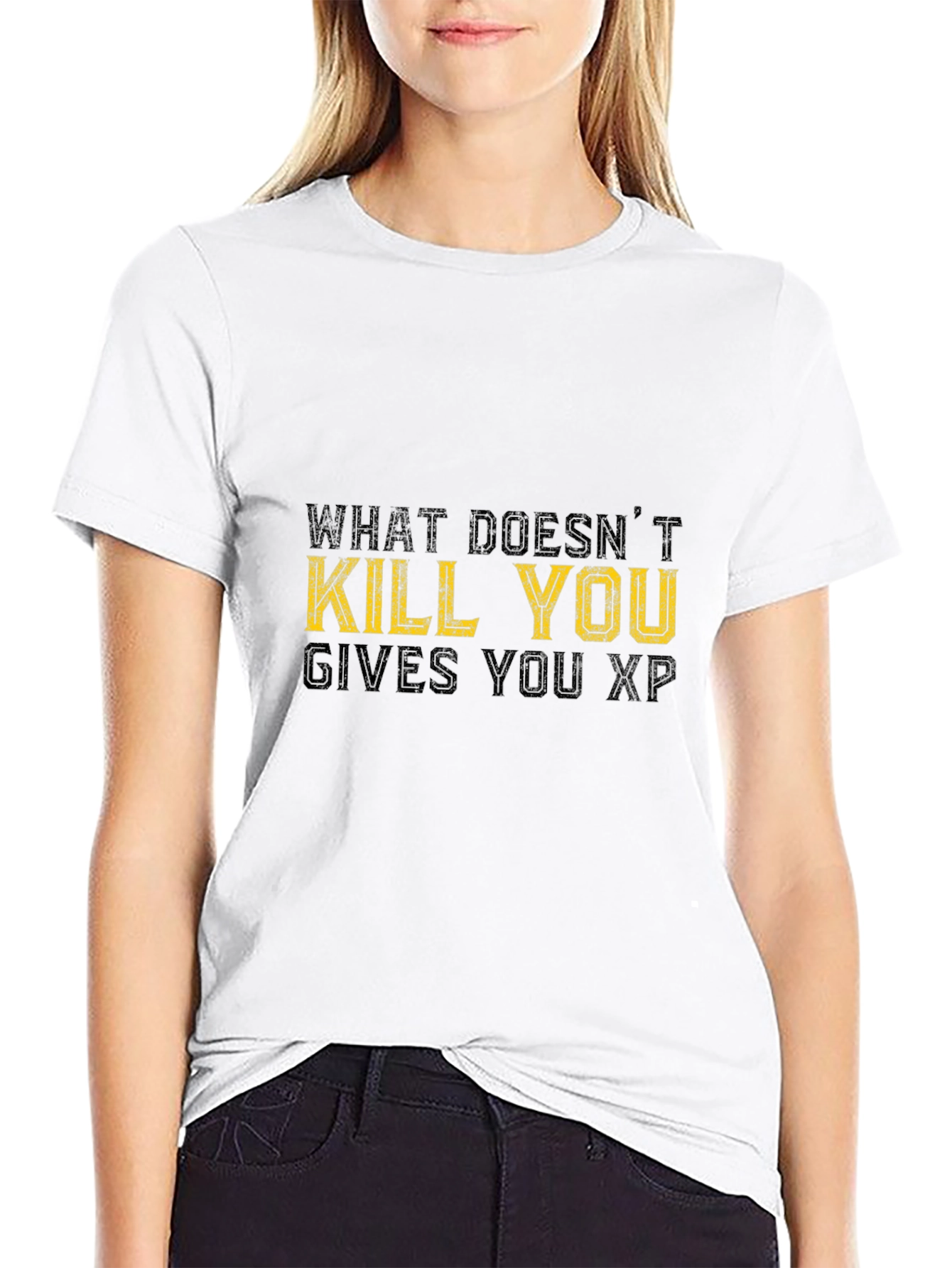 What Doesnt Kill You Gives You XP Black T-Shirt