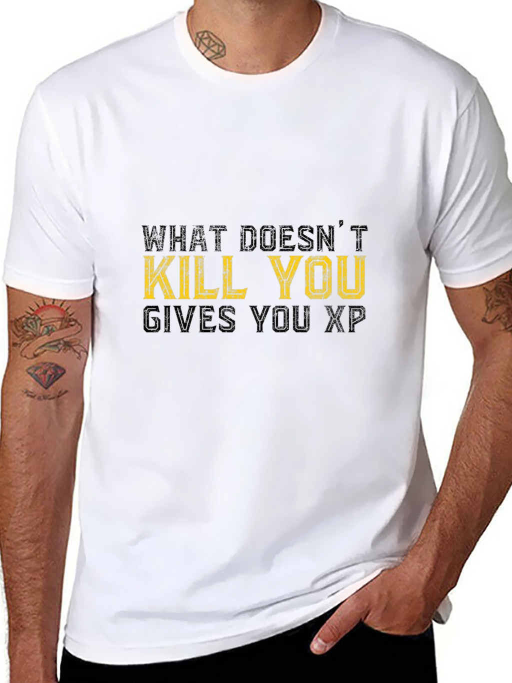 What Doesnt Kill You Gives You XP Black T-Shirt