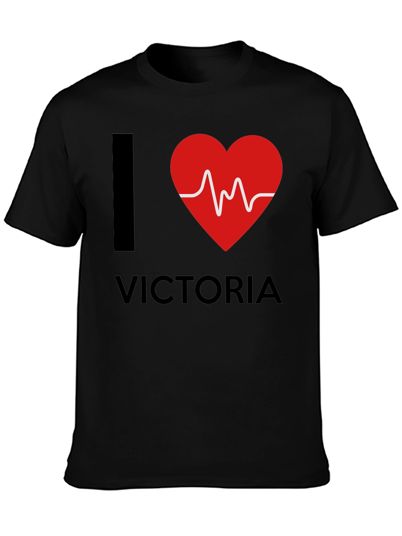 I Love Victoria T-Shirt - Black Novelty Tee
