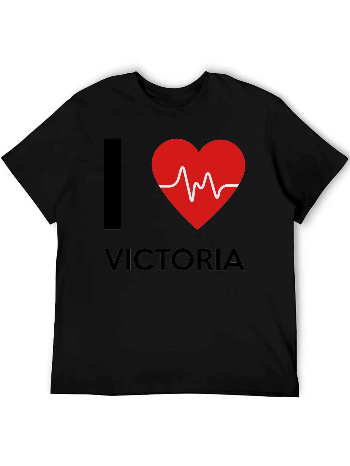 I Love Victoria T-Shirt - Black Novelty Tee