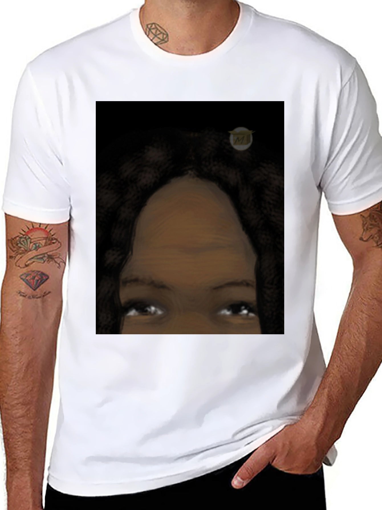 Unique Graphic Print Tee - Express Yourself