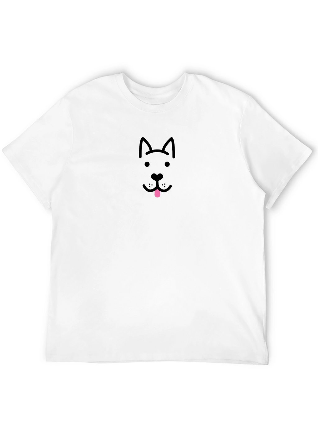 Dog Face Graphic Tee - Black