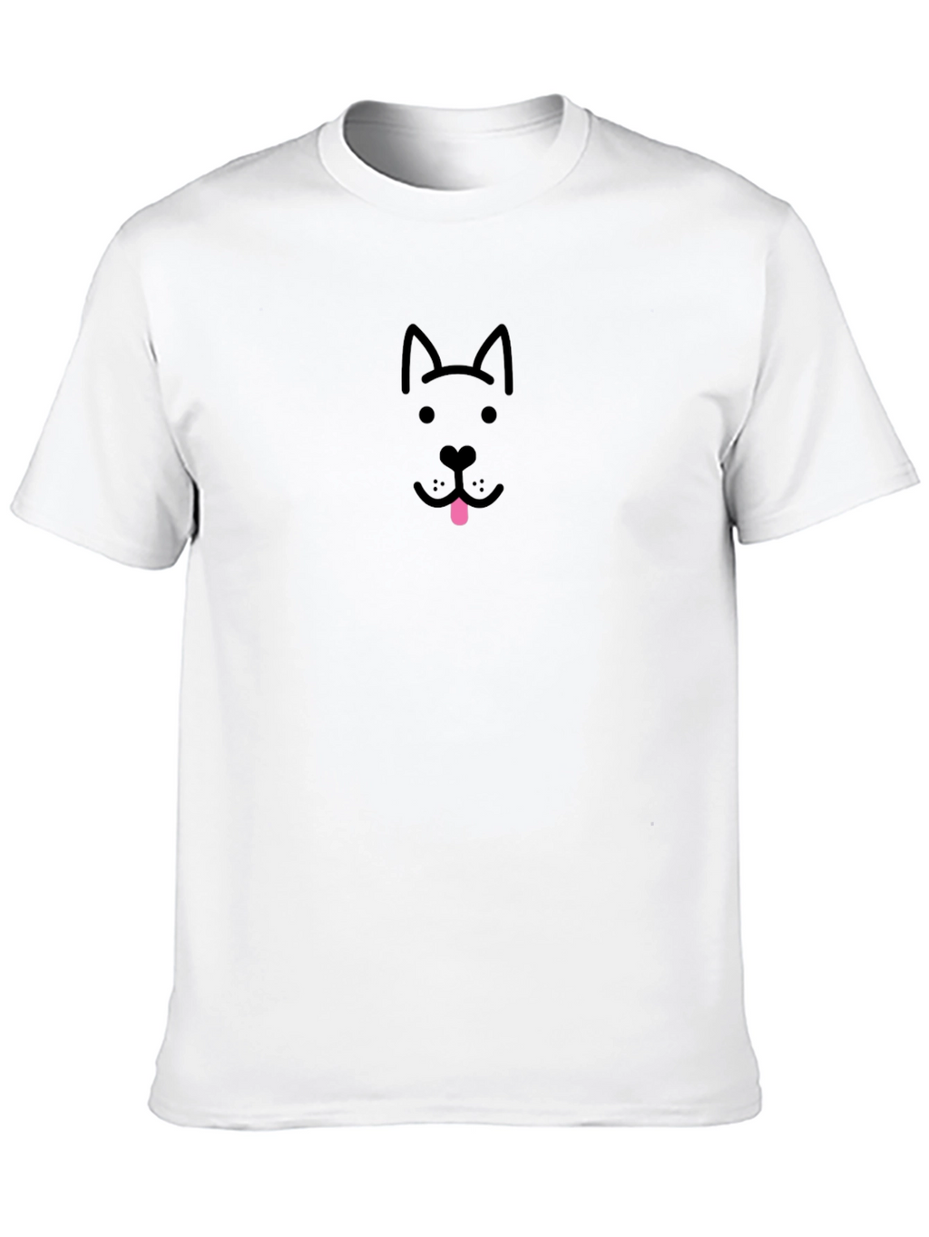 Dog Face Graphic Tee - Black