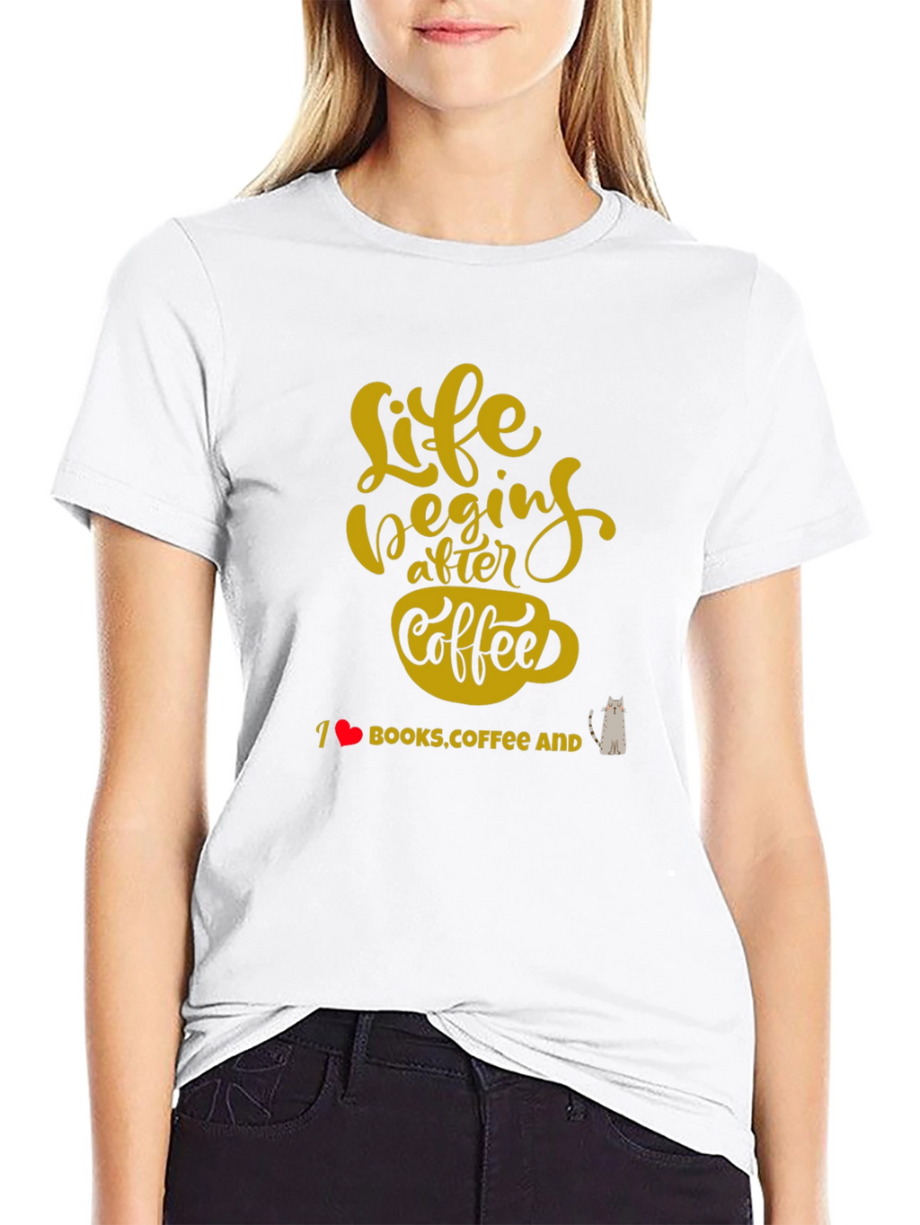 Life Begins After Coffee Graphic T-Shirt