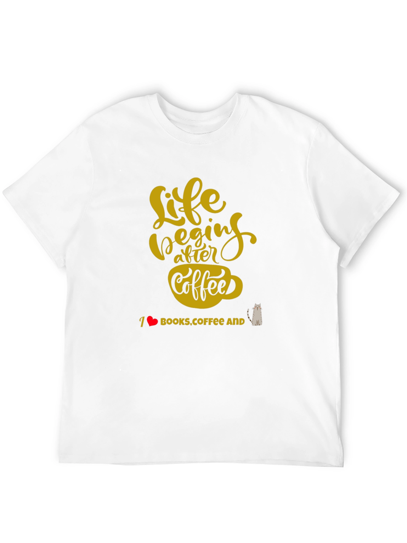 Life Begins After Coffee Graphic T-Shirt