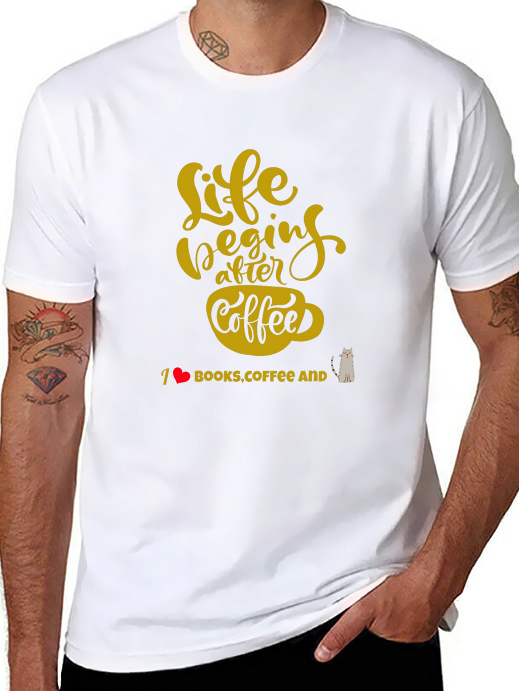 Life Begins After Coffee Graphic T-Shirt