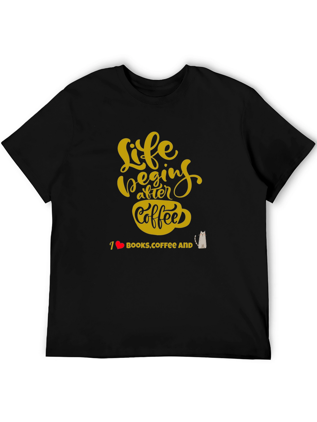 Life Begins After Coffee Graphic T-Shirt