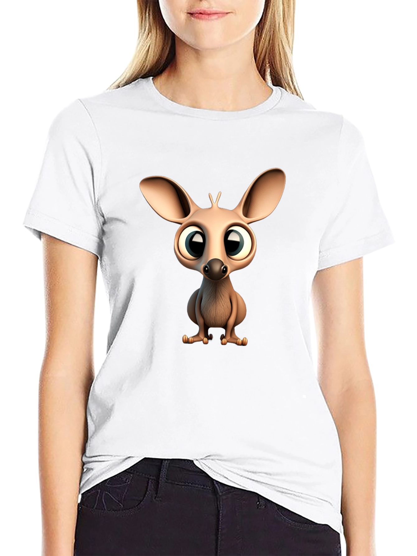 Cute Cartoon Jerboa Graphic T-Shirt