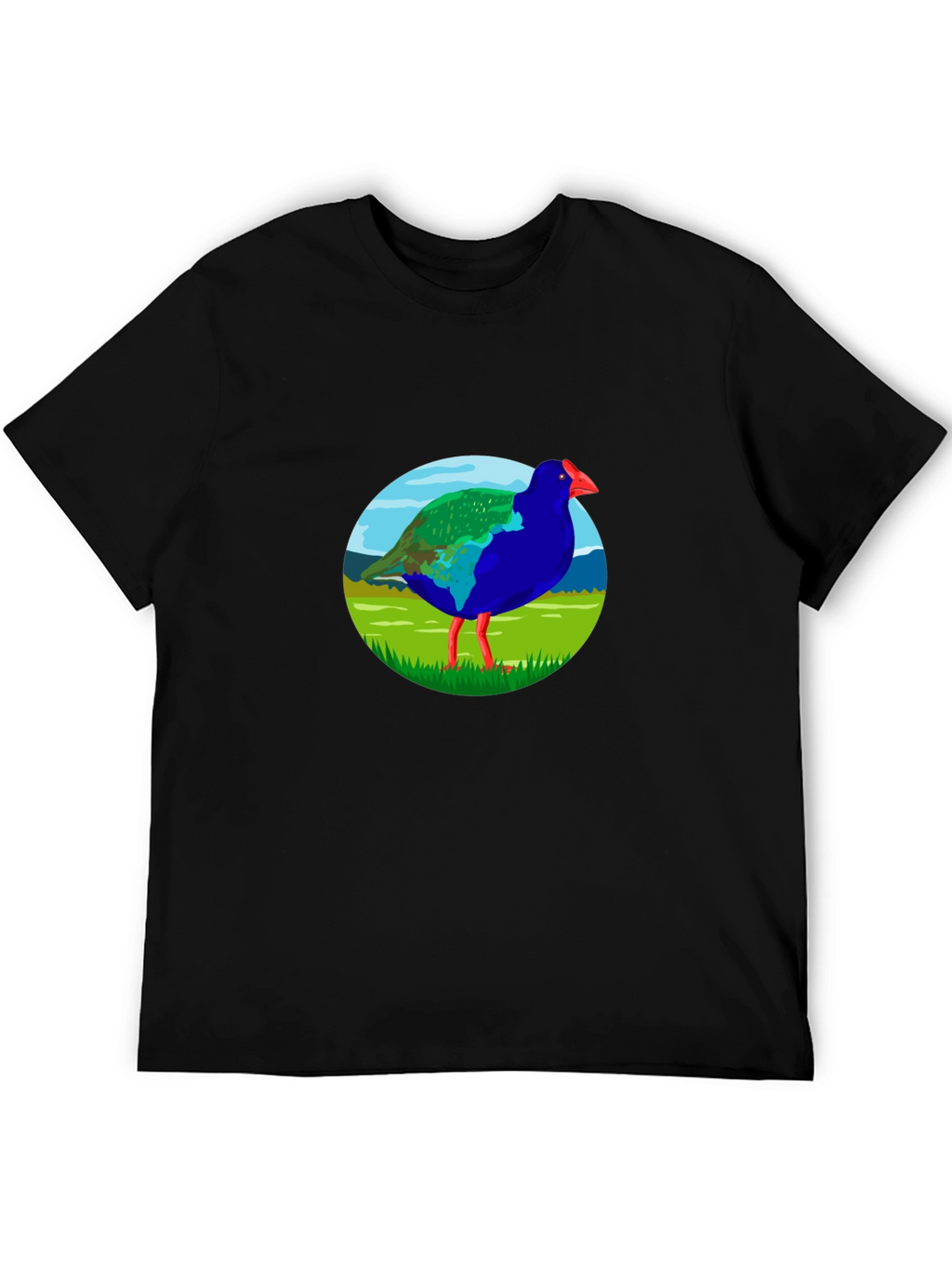 Takahē Bird Graphic Black T-Shirt