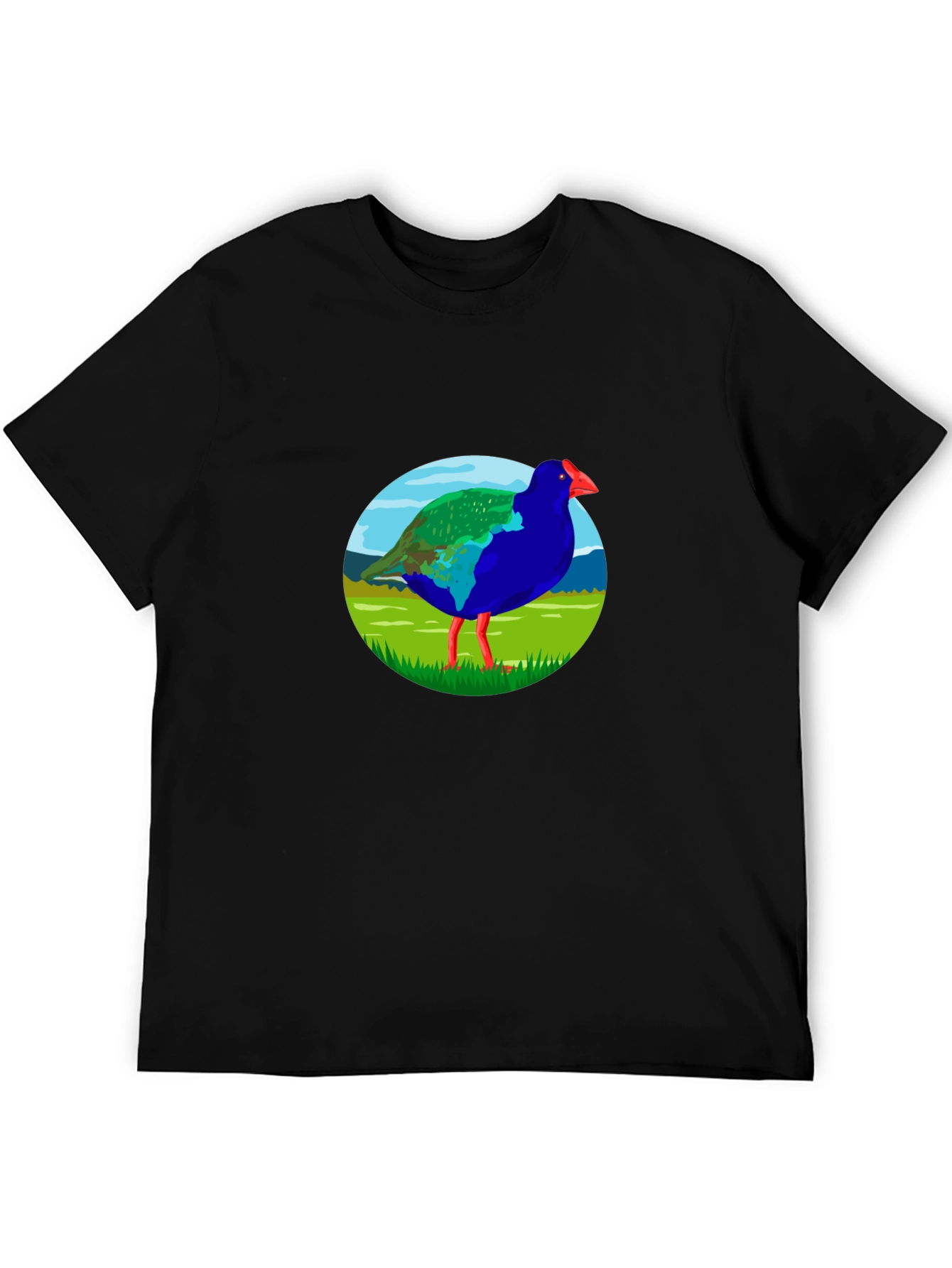 Takahē Bird Graphic Black T-Shirt