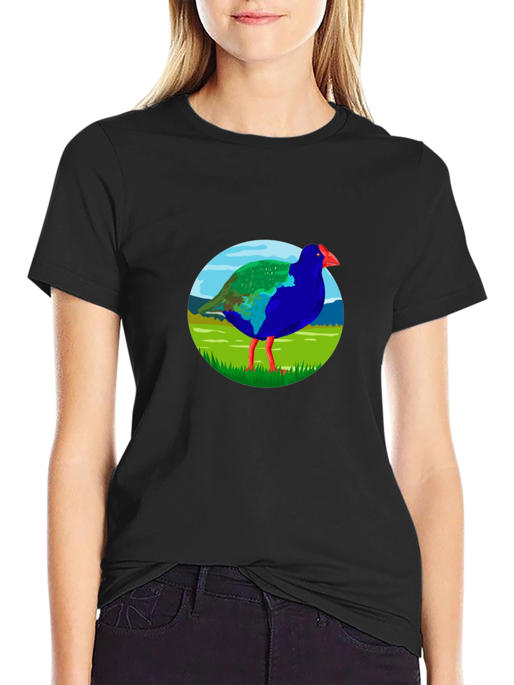 Takahē Bird Graphic Black T-Shirt