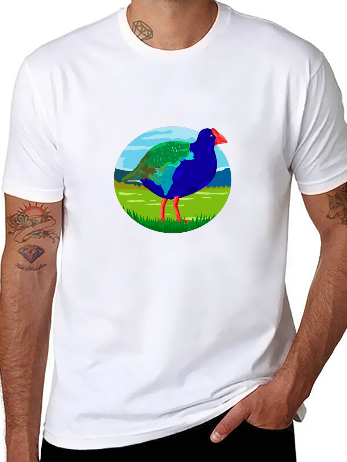 Takahē Bird Graphic Black T-Shirt