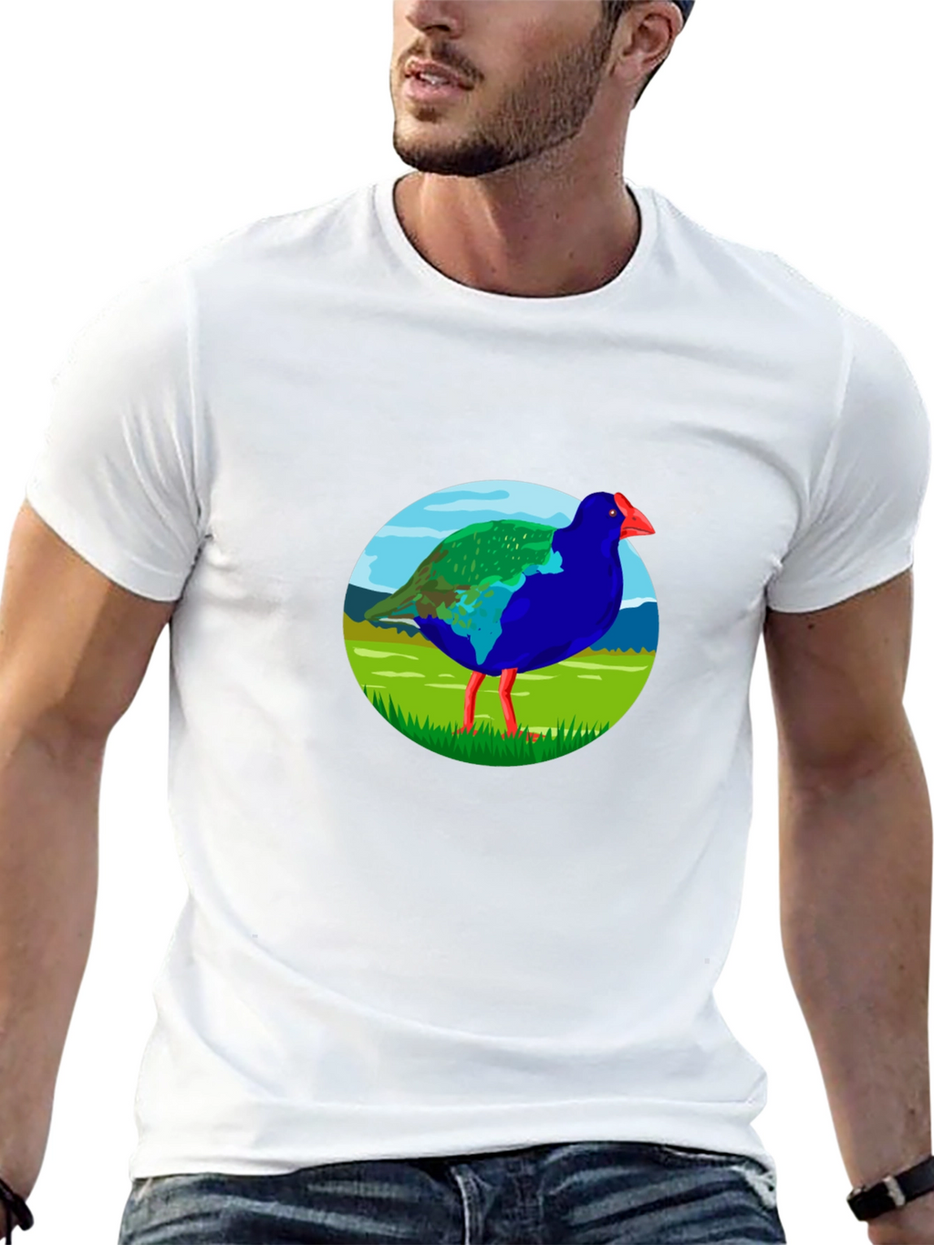 Takahē Bird Graphic Black T-Shirt