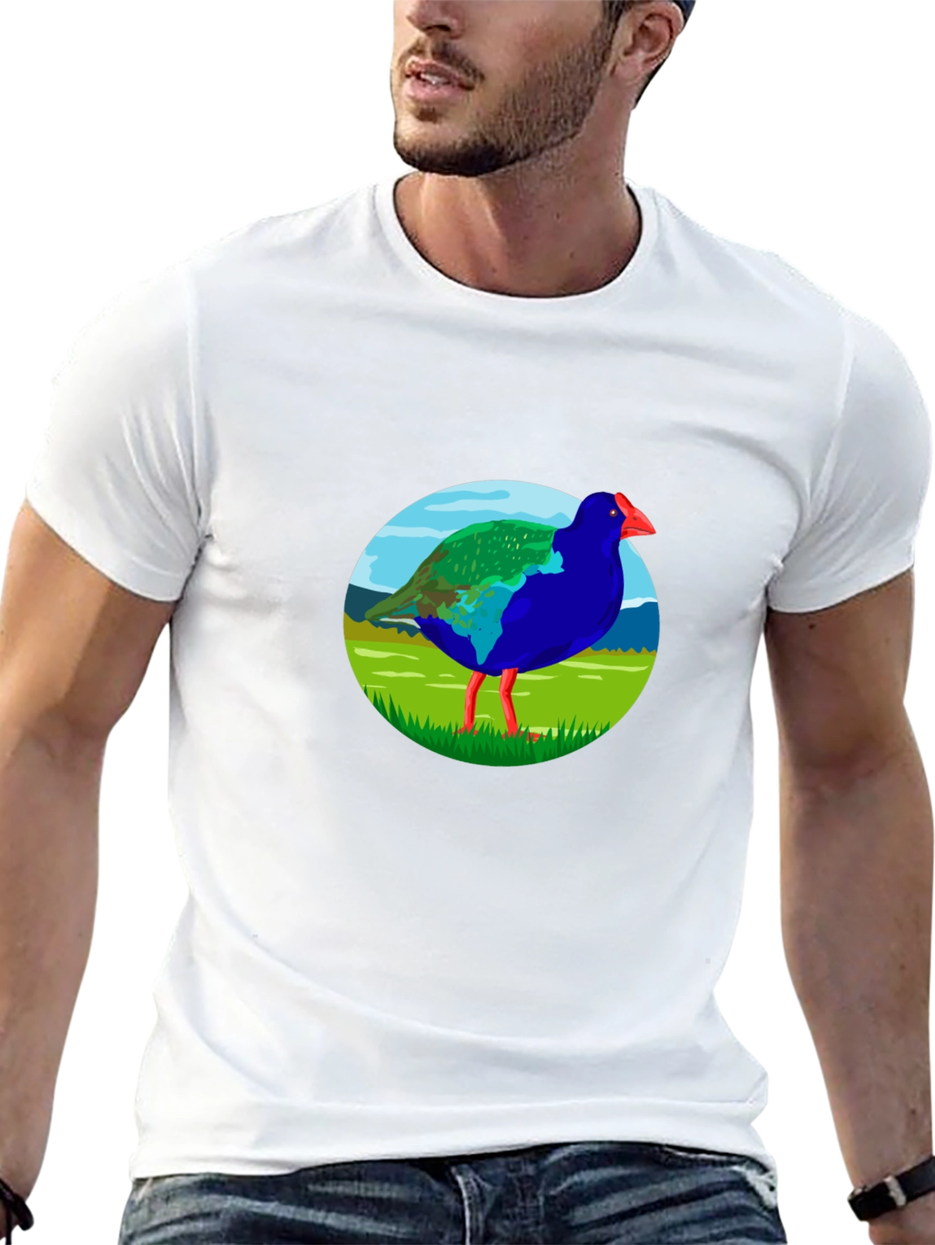 Takahē Bird Graphic Black T-Shirt