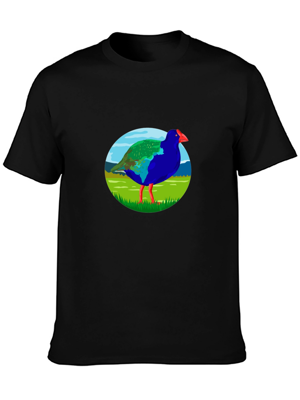 Takahē Bird Graphic Black T-Shirt