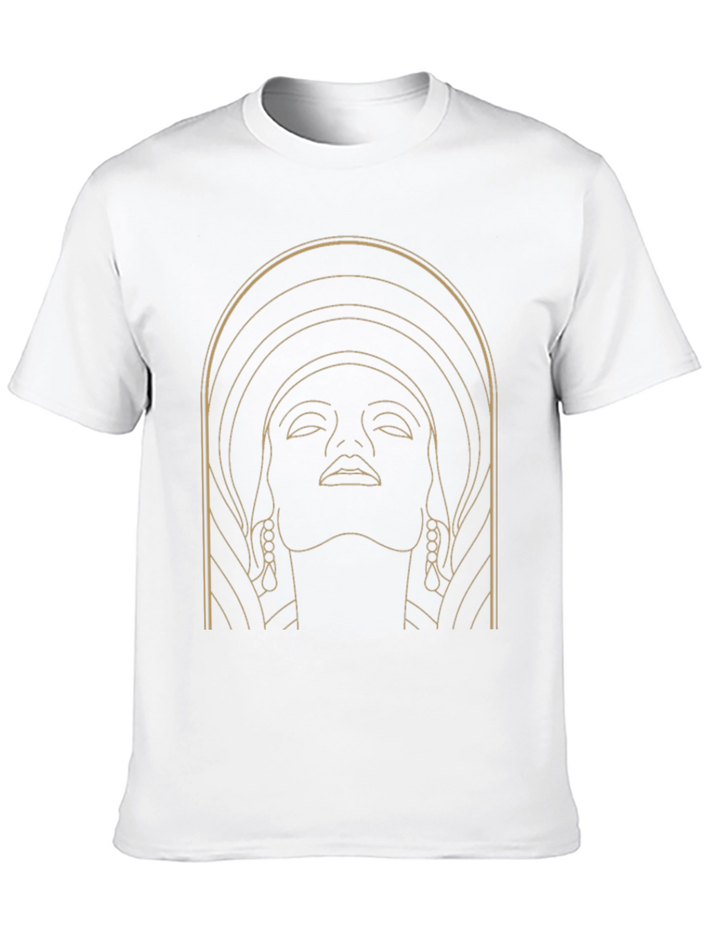 Art Deco Woman Graphic Black T-Shirt