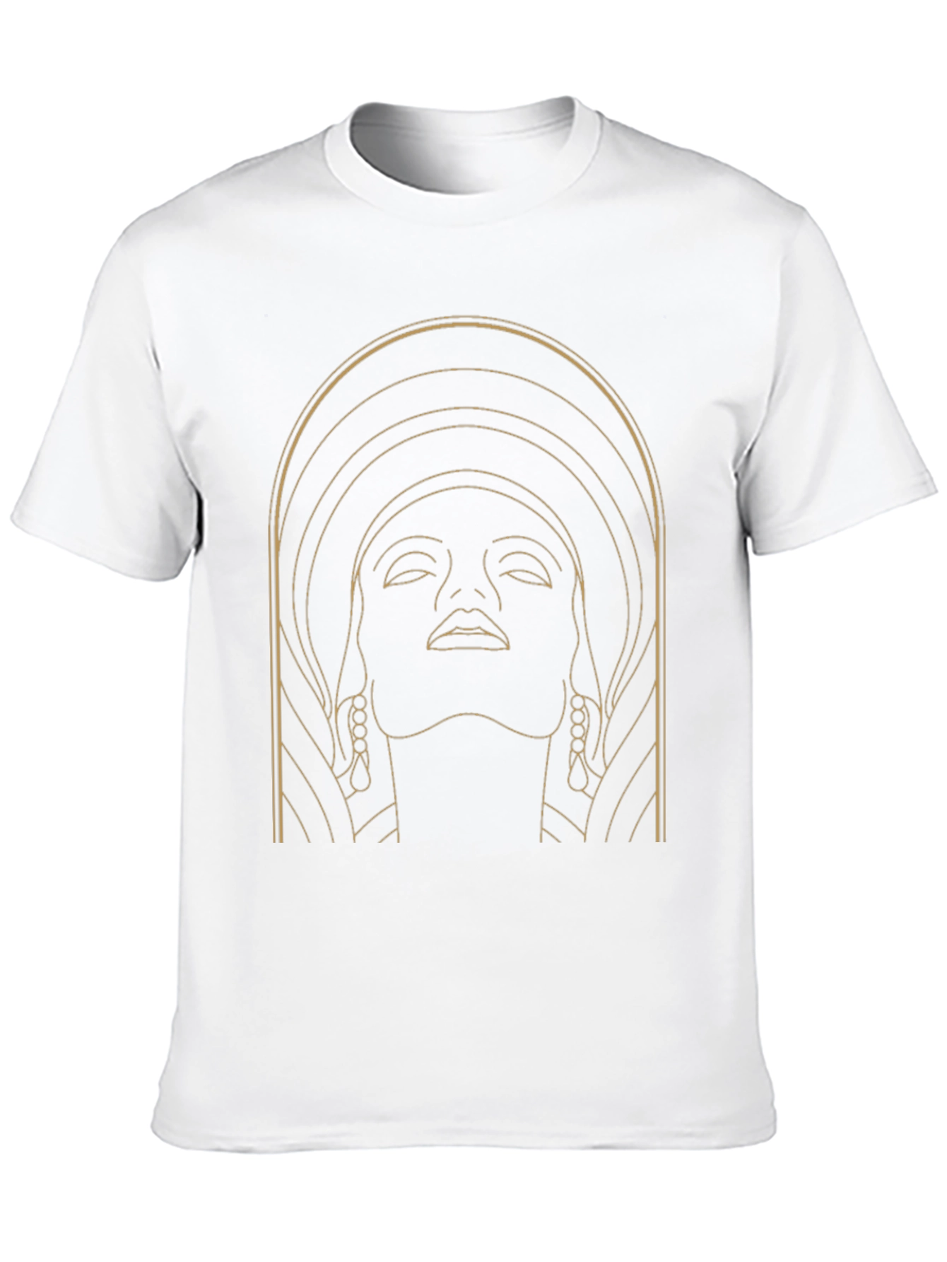 Art Deco Woman Graphic Black T-Shirt