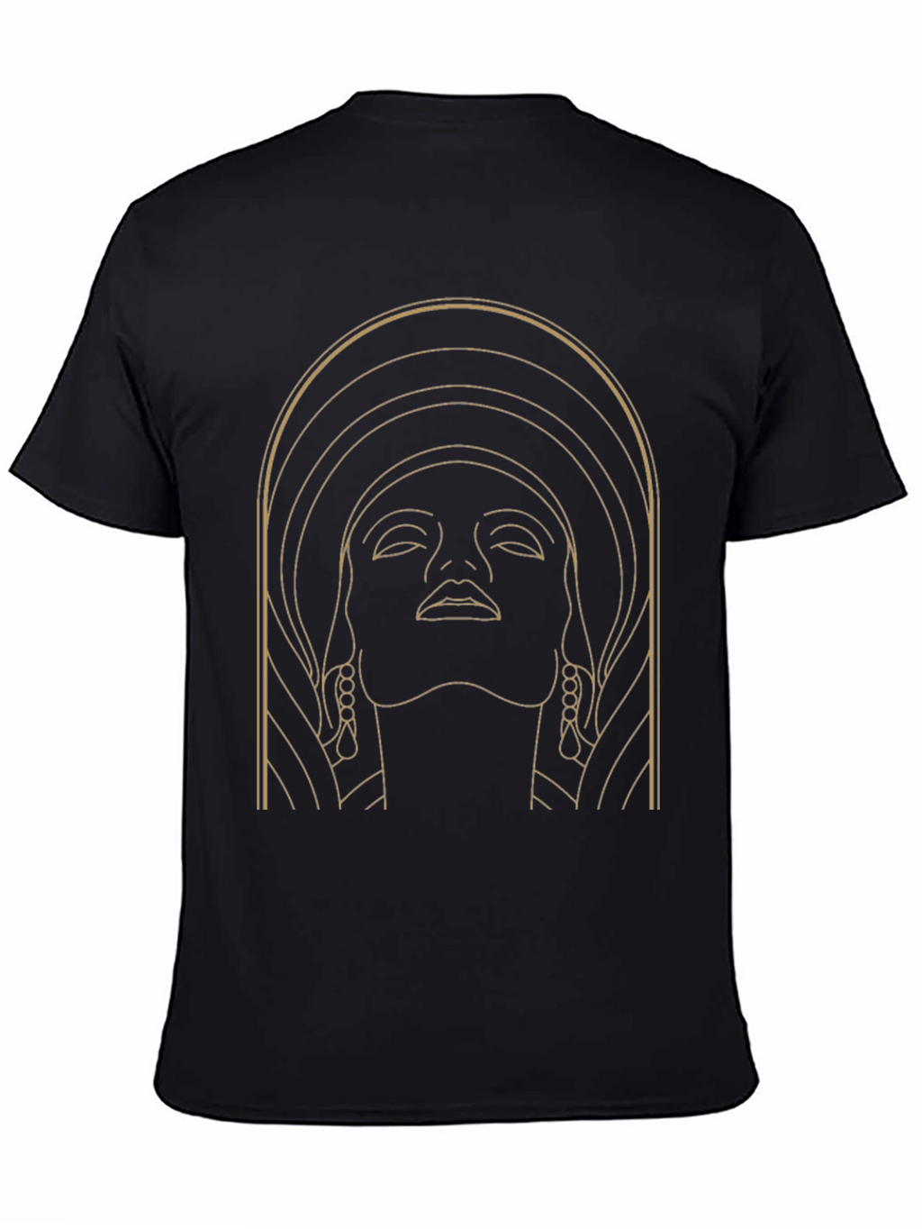 Art Deco Woman Graphic Black T-Shirt