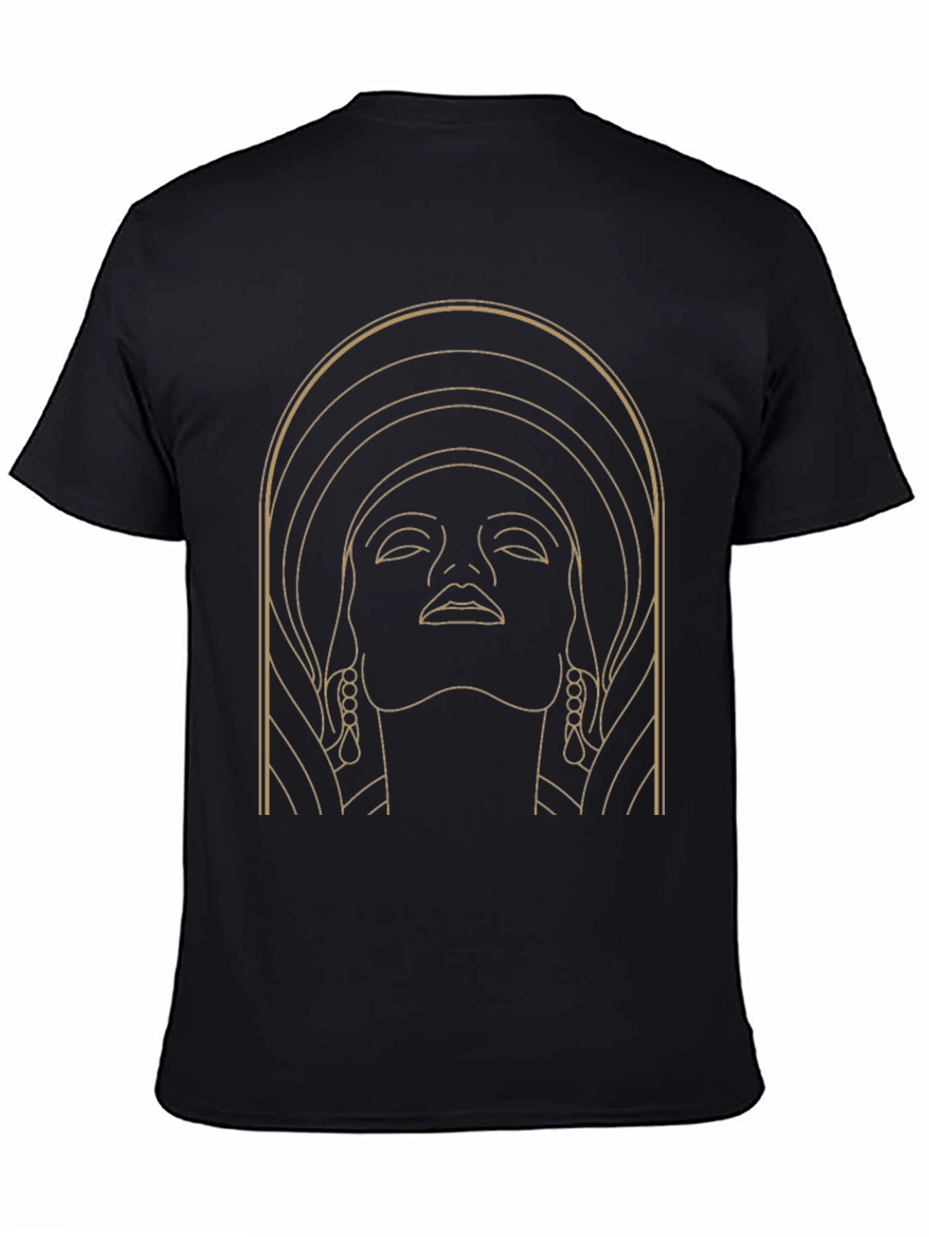 Art Deco Woman Graphic Black T-Shirt