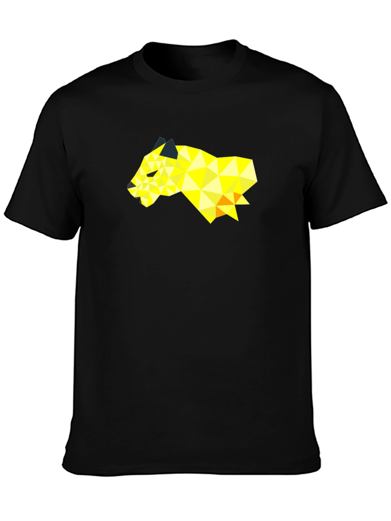 Geometric Panda Graphic Tee - Modern Black T-Shirt