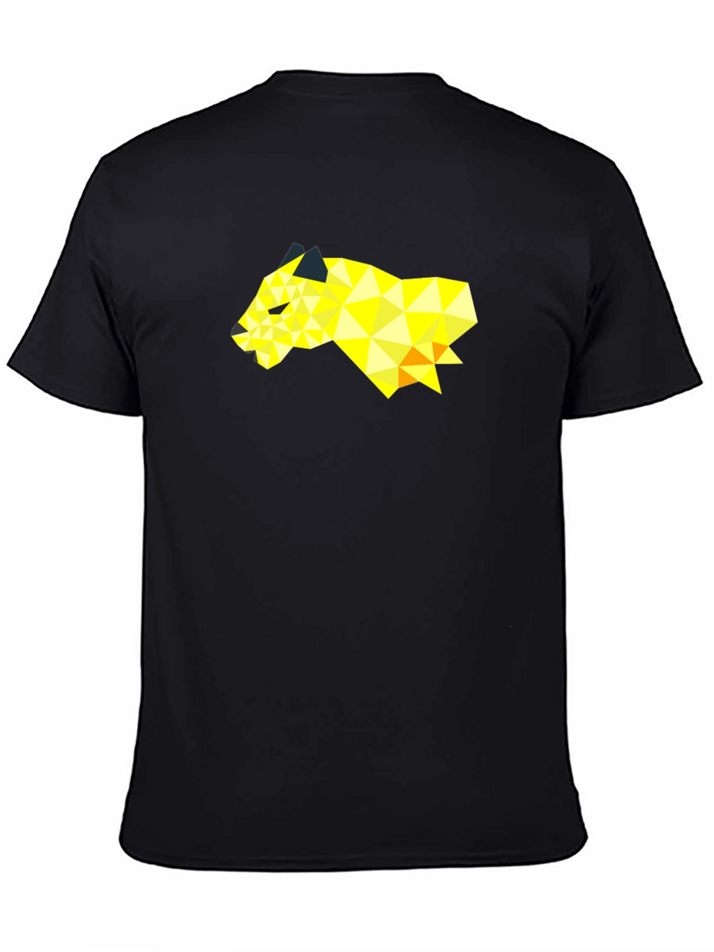 Geometric Panda Graphic Tee - Modern Black T-Shirt