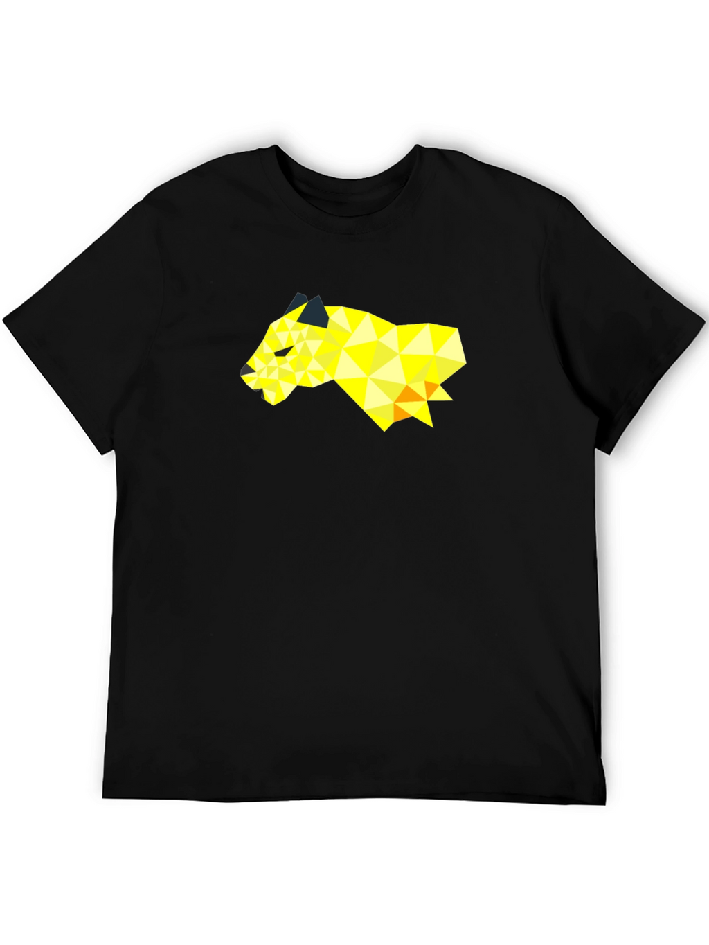 Geometric Panda Graphic Tee - Modern Black T-Shirt