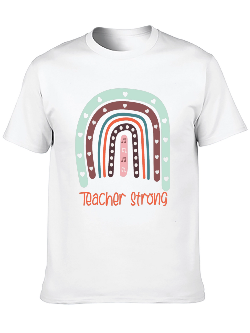 Teacher Strong Rainbow Graphic Tee - Black