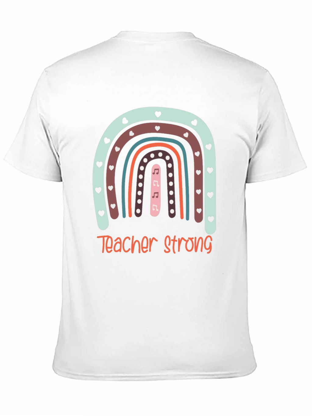 Teacher Strong Rainbow Graphic Tee - Black