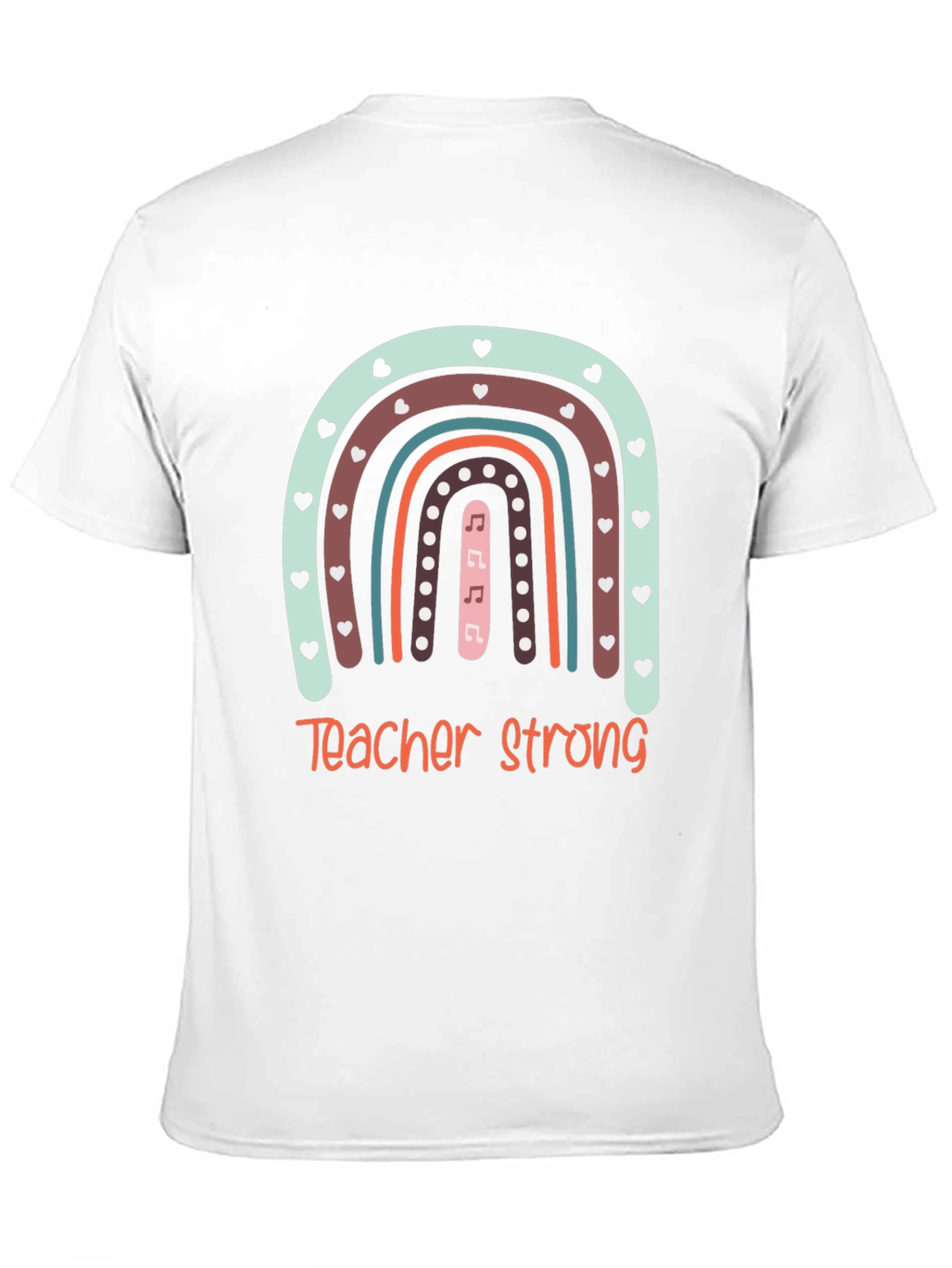 Teacher Strong Rainbow Graphic Tee - Black