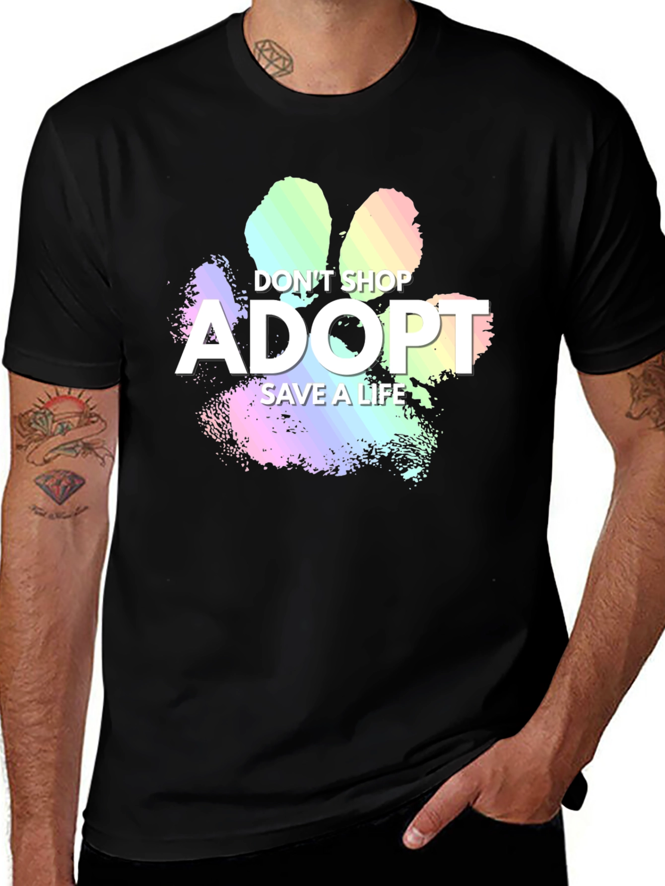 Adopt Dont Shop T-Shirt - Save A Life